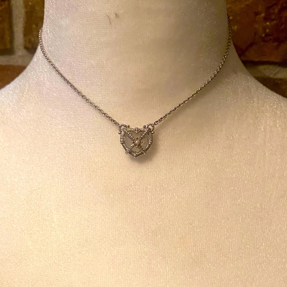 Sterling Silver Heart & Arrow Pendant Necklace - Judith Ripka ♥️♥️♥️